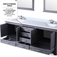 thumbnail image 5 of Dark Grey Double Bath Vanity 80 In. W X 22 D With White Quartz - Solid Wood Integrated Continuously Soft Close Condensation Scratch And Stain Surface Plentiful Storage 2 Cabinets, 6 Drawers & Open, 5 of 7