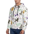thumbnail image 3 of Honeii Colorful Poodle Dog Pattern Mens Hoodies Men's Loose Sleeve Sweatshirt,Pullover Hooded Sweatshirt for Men,Essentials Hoodie-XX-Large, 3 of 7