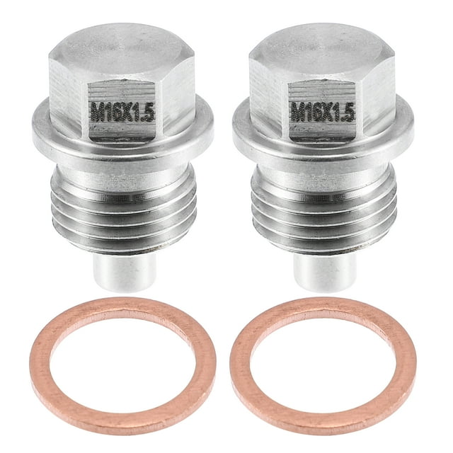 Vehículo Motor Magnético Aceite Drenaje Tapón M16x1.5 con Arandela (Paquete de 2)