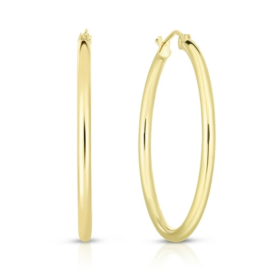 Brilliance 14KT Yellow Gold 30mm Hoop Earrings for Adults
