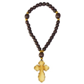 Wooden Prayer Rope Beads 30 knots With Cross