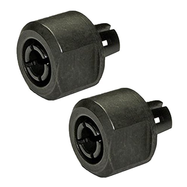 Pinza y tuerca de fresadora de repuesto de 1/4 pulgadas para DeWalt DWP611 (paquete de 2)