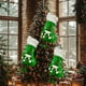 thumbnail image 4 of Bolsa de regalo navideña tejida para niños | Diseño de bastón de caramelo bordado | Decoración navideña colgante de 26 x 55 cm para chimenea o árbol, 4 of 5