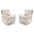 thumbnail image 1 of Krikacy Patio Rattan Swivel Rocking Chair Set of 2,All-Weather HDPE Wicker,for Porch Deck,Beige, 1 of 7