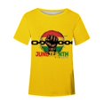 thumbnail image 4 of Yhmxh T-shirts pour Femmes Mode Chandail Décontracté Imprimé Manches Courtes Col Rond Hauts d'Été pour Femmes Manches Courtes Chemises d'Été sous-Vêtements T-shirts pour Femmes, 4 of 5
