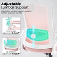 thumbnail image 5 of Nexthro Ergonomic Office Chair, 400 LBS Computer Chairs with Adjustable Lumbar Support, Breathable Mesh Desk Chair Ergonomic with Thickened Cushion, Comfy Home Office Desk Chair (Pink), 5 of 6