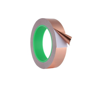 Copper Foil Tape with Double-Sided - EMI Shielding,Stained Glass,Soldering,Electrical  Repairs,0.25 Inch,4Pcs 