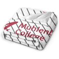 thumbnail image 2 of Muhlenberg College Logo Fleece Blanket, Very Soft Microfiber Flannel Blanket for Couch Warm and Cozy for All Seasons, Black, 2 of 6