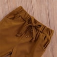 thumbnail image 4 of Ensemble Décontracté 2 Pcs pour Garçon, Barboteuse à Manches Longues avec Boutons et Col Rond, Pantalon à Cordon de Serrage avec Poches, Tenue d'Automne et d'Hiver, 4 of 6