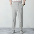 thumbnail image 2 of Men's Casual Pants Men's Casual Pants Elastic Waist Drawstring Trousers Grey 4XL, 2 of 7