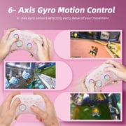 Pink Wireless Controller for Switch/Switch 2, PC, iOS & Android – Hall Effect Joysticks, Programmable Back Buttons, RGB Lighting, Turbo & Vibration, Bluetooth Gamepad