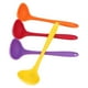 thumbnail image 2 of 4pcs Cucharones coloridos del utensilio de la cocina Cucharas suaves suaves creativas de la sopa del silicón Cucharones antiadherentes flexibles resistentes al calor (color al azar), 2 of 5