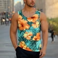 thumbnail image 5 of WAENQINLA Flower Tank Tops Men Casual Crew Neck Sleeveless Shirts Beach Hawaii Shirts Tank Undershirts Summer Muscle T-Shirt Mint Green S, 5 of 6