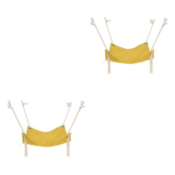 Hamaca Tumbona para Gatos Methold cómodo colgante amarillo 2Conjunto