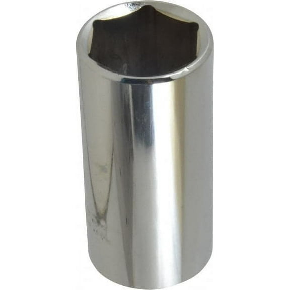 PROTO J5032H Deep Hand Socket: 3/8" Drive, 2-3/4" Overall Length, 1" Socket Size