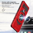 thumbnail image 5 of Compatible for Cricket Icon 4 Case w/Tempered Glass Screen Protector [Military Grade] Ring Car Mount Kickstand Shockproof Hard Phone Case - Red, 5 of 7