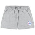 thumbnail image 3 of Women's Concepts Sport Red/Heather Gray Philadelphia 76ers Plus Size Long Sleeve Top and Shorts Sleep Set, 3 of 3