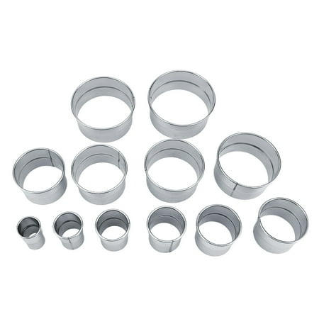 

Cake Mould Cutter 12pcs Mousse Mould Cake Cutter Round Cutting Dumpling Wrapper Pizza Dough For Baking