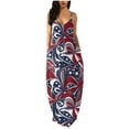thumbnail image 1 of Gvmfive Women American Flag Print Sleeveless Long Dress USA Independence Day Casual Maxi Dress, 1 of 2