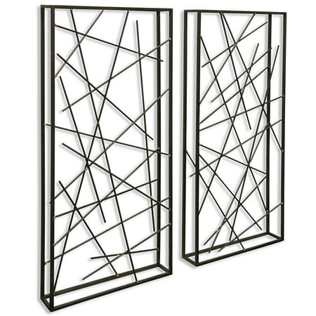 Contemporary Metal Wall Decor - Contemporary Metal Wall Sculpures - Set Of 2