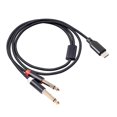 thumbnail image 1 of Usb C a doble cable de audio estéreo de 6,35 mm tipo C a doble 6,35 mm, 1 metro, 1 of 5