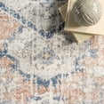 thumbnail image 6 of nuLOOM Jacquie Machine Washable Vintage Floral Peach 8' Transitional Square Rug, 6 of 9