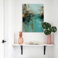 thumbnail image 6 of Canvas Wall Art, Modern Abstract Framed Canvas Prints for Bedroom Living Room, Country Color Blocks Teal Brown Gallery Wrapped Wall Decor for Home Office, Gifts, 12"x18" Ship Next Day, 6 of 9
