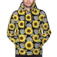 thumbnail image 4 of Hoodies for Men - Sunflowers leopard black Long Sleeve Comfrt Men'S Fashion Hoodies & Sweatshirts, Sweatshirts for Men Hoodies Pullover Clothing Clothes with Pouch, 4 of 7