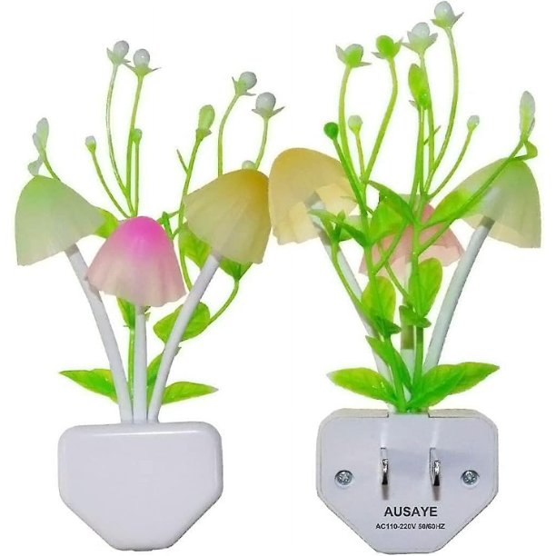 Luces nocturnas YONGSHENG 2 piezas con Sensor LED decoración de hongos