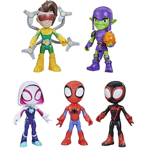 Marvel Spidey and His Amazing Friends Web Squad Figure Collection, 5 Action