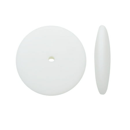 Vintage Spacer - Vintage Plastic Beads, Flat Round Wafer Spacers 14mm, 12 Pieces, Matte Chalk White