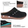 thumbnail image 3 of Ecetana Mules for Women Comfortable Closed Toe Women Wedge Sandals Slip On Shoes, 3 of 5