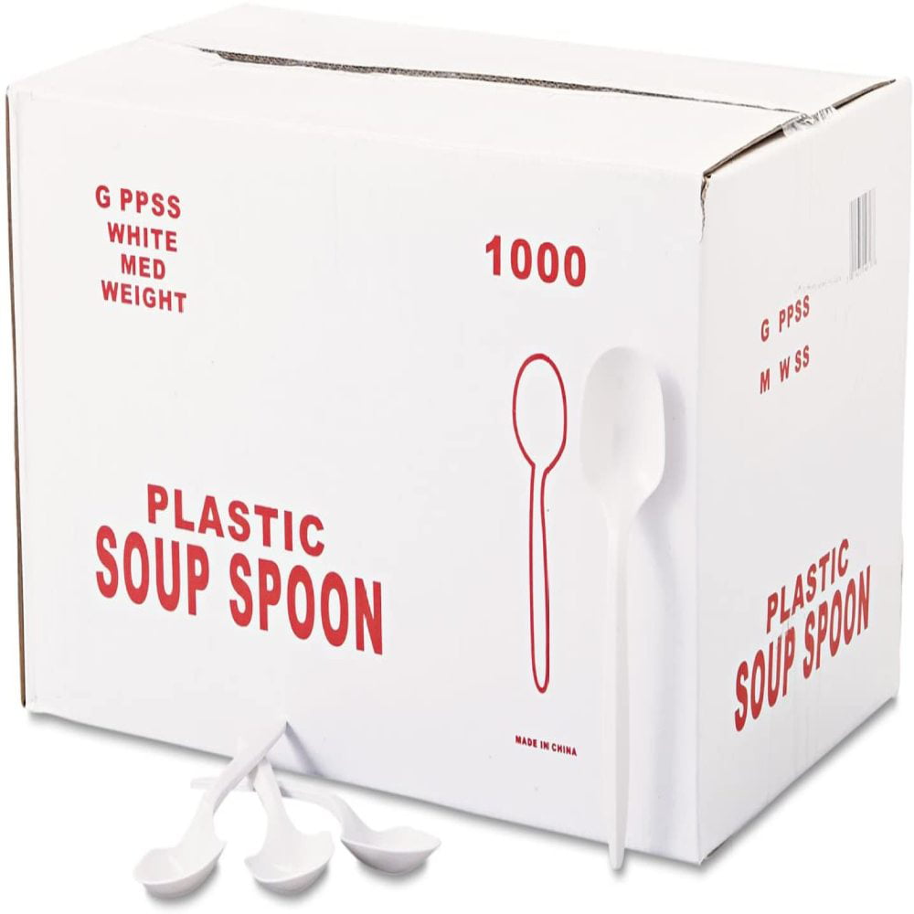 GEN PPSS 6 1/4" Soup Spoon 1000 Spoons GEN Medium-Weight Cutlery 762935996284 White 