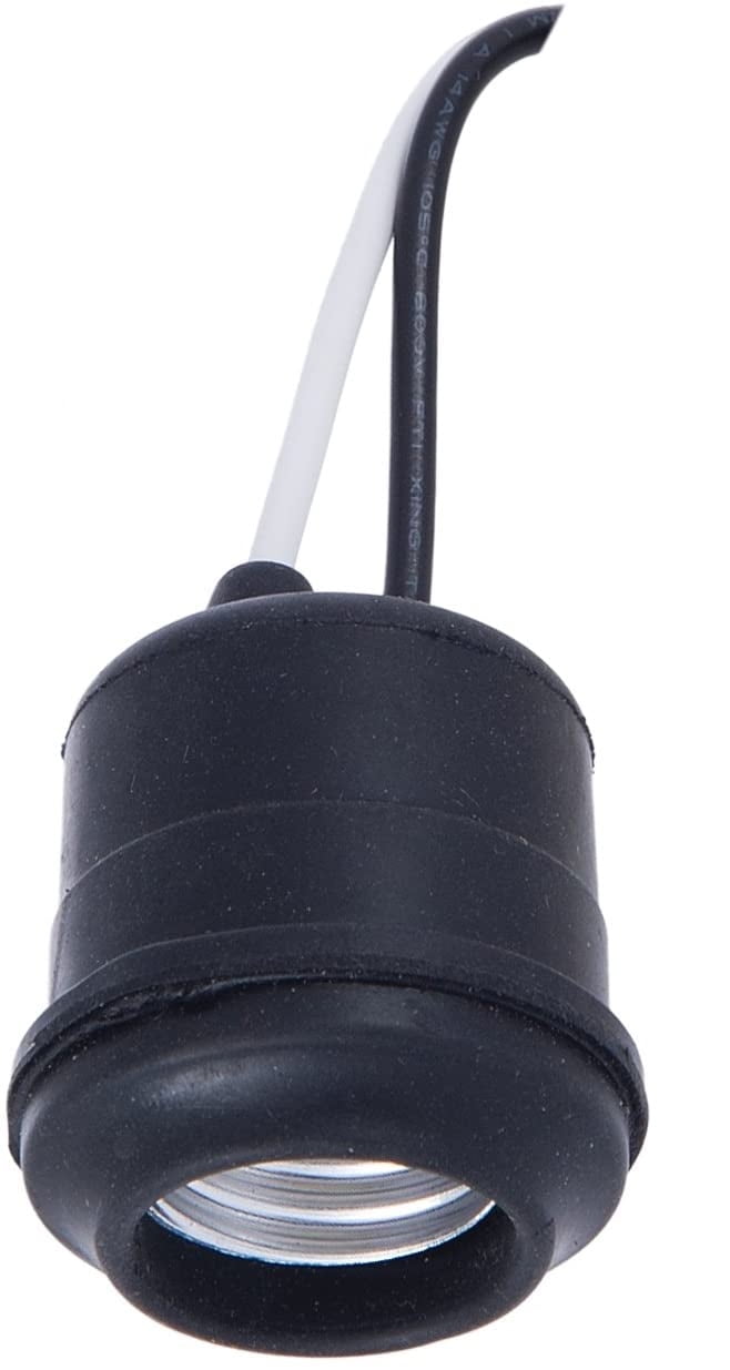 B&P Lamp® Rubber Coated Socket with 6 Inch Leads