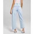 thumbnail image 5 of Now This Womens Cotton Crisscross Cropped Jeans Hanzo Light Wash 27, 5 of 6