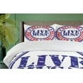 thumbnail image 4 of Ambesonne Popstar Party Duvet Cover Sets, Old Rubber Stamp, 2-Queen, Blue Red White, 4 of 7