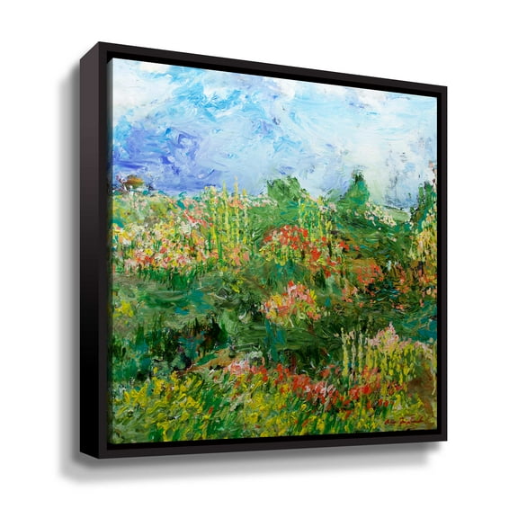 Artwall Garden of Delight, Gallery Wrapped Floater-framed Canvas by Allan Friedlander