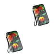 thumbnail image 3 of Sonducket Monedero de cuero para mujer, cremallera portátil, elegante, exquisito, resistente al agua, con estilo, bolsillo para tarjetas, Doble color tipo 1 2piezas, 3 of 6