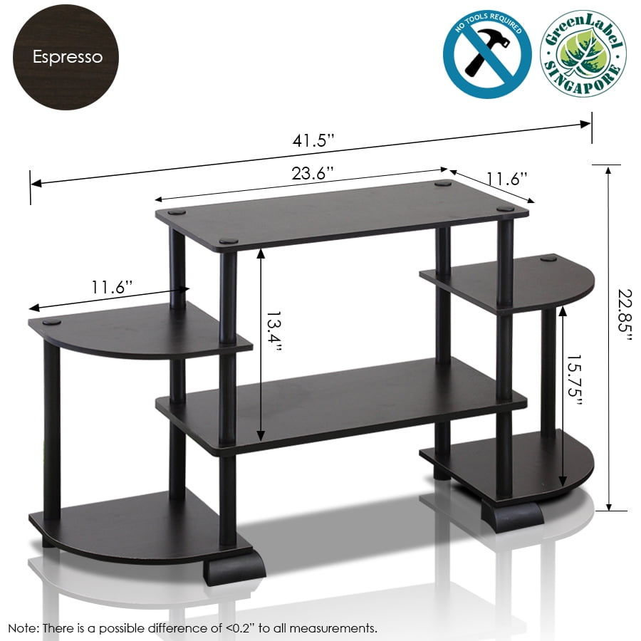 Furinno Turn-N-Tube TV Stand for TV up to 37 , Black
