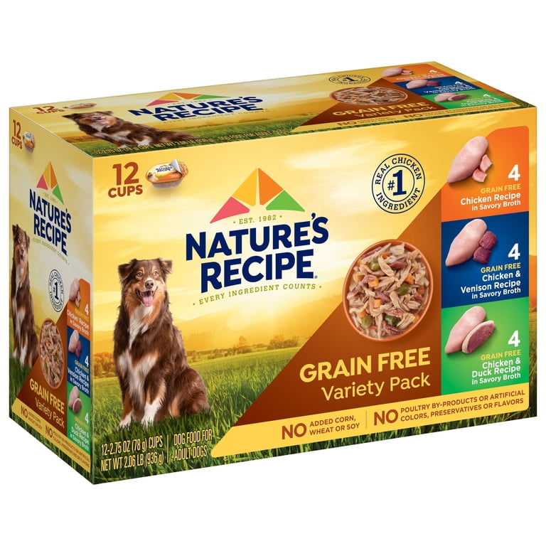 Nature's Recipe Grain-Free Savory Broth Variety Pack, 12x2.75oz photo 5