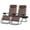 Brown, variant on HYYOP Set of 2 Relaxing Recliners Patio Chairs Adjustable Steel Mesh Zero Gravity Lounge Chair Beach Chairs with Pillow and Cup Holder Black