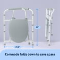 Medline Medical Adult Chair, 3in1 Adjustable Bedside Commode for Seniors with Removable Bucket