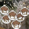 thumbnail image 3 of Lilixerw Christmas Farmhouse Rustic Ornaments,Reindeer and Christmas Tree Pattern Hanging Wood Ornaments for Xmas Tree,Festival Party Supplies, 3 of 3