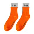 thumbnail image 2 of MSJUHEG Compression Socks Men,Ankle Socks,Yoga Socks,Running Socks,No Show Socks Womens,Matching Creative Week Printed Cotton Socks Sock Sports and Stockings Orange A, 2 of 3