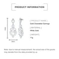 thumbnail image 2 of 14K Gold Crystal Pearl Chandelier Women Earrings, Freshwater Pearl and Moissanite Tassel Design Drop Earrings, Fashion Jewelry Gifts for Mom, Girlfriend, Wife, 2 of 6