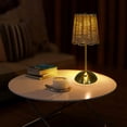 thumbnail image 3 of Home Decor Collection Sterling & Noble Home Cordless Indoor Rattan and Gold Colored Table Lamp with Touch Switch/Dimmer, 3 of 15