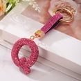 thumbnail image 3 of Uxcell Alphabet Q Letter Charm Rhinestone Alphabet Charm for Jewelry Making, Rose Red, 3 of 6