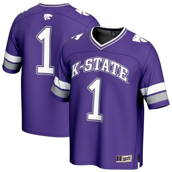 GameDay Greats #1 Purple Kansas State Wildcats Lightweight Collegiate Football Fashion Jersey