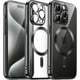 Supershield iPhone 15 Pro Coque pour Luxe Sans Fil Magsafe Magnétique de Charge Électrodéposition Housse iPhone 15 Pro - Noir – image 1 sur 6