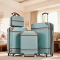 thumbnail image 2 of MAYEERTY Vintage 4-Piece Luggage Set - 20"+24"+28" Expandable Hardside Suitcase + Cosmetic Case with TSA Lock & Spinner Wheels, Green, 2 of 8
